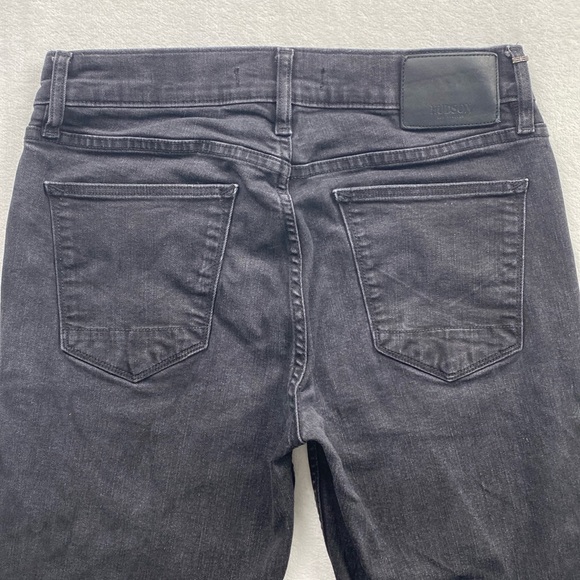 Hudson Blake Slim Straight Fit Twill Denim Jeans (Black) - Picture 6 of 16